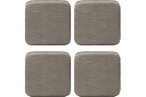 RACE LEAF 4er Set 40,5x40,5 cm Memory Foam Slow Rebound Sitzkissen Indoor Household Sitzkissen Wasserfeste Oberfläche und rutschfeste Unterseite Schwarz (braun)
