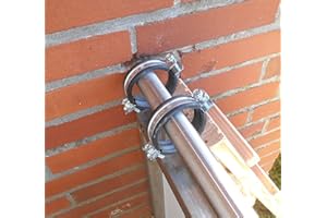 Jennys Tiershop 3 Meter! Katzenleiter/Katzentreppe mit 2 Verbindungsstücken für Balkon, Mit Gummischellen. extra 21 cm Breit! Douglasie (7e)