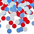 Independence Day Party Table Confetti Decor - Circle Dots Table Scatter Confetti Patriotic National Day American Baby Shower Presidents Birthday Party Confetti Decorations, 200pc