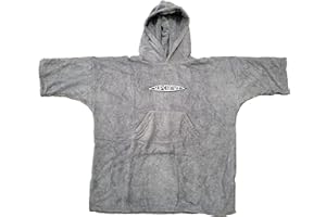 CONWY KAYAK SUP Conwy Grey Towel Changing Robe Poncho Towelling Beach Wild Swimming Kayak Dry Off