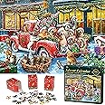 Advent Calendar 2025 - Dog’s Christmas Jigsaw Puzzle 1008 Pieces Christmas Puzzle for Adults kids, 24 Days Countdown to Christmas Holiday Puzzle Home Decoration Christmas Gifts