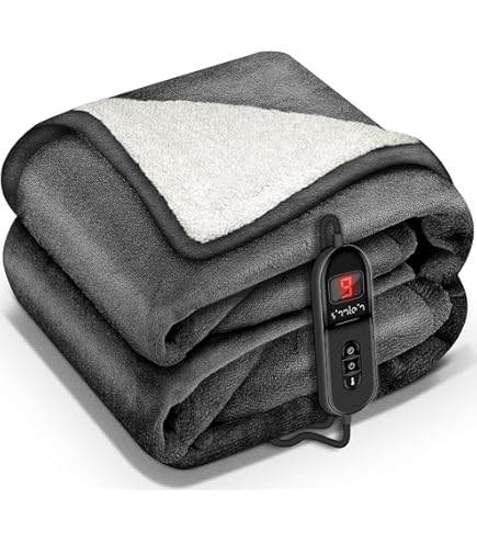 Coperta Riscaldante USB Senza Fili 165x90cm - Batteria 10000mAh, 6 Zone Calore, 3 Temperature - Foto 4
