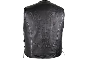 ‎MDM MDM Motorrad Lederweste aus echtem Rindsleder