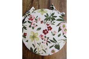 Pago Poco Novita !!! Cuscino, COPRISEDIA Rotondo Mis. Diametro 40cm,SFODERABILE con LA Cerniera Fantasia Floreale Made in Italy!!!