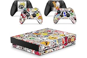 giZmoZ n gadgetZ GNG Adesivi in Vinile per Xbox One X con Il Logo di STICKERBOMB per Console E per 2X Controllers