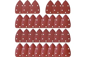 BATES CHOICE Bates- Mouse Detail Sander Sandpaper, 30 pcs, 40/80/120/180/240 Grits, Sanding Pads, Mouse Sander Pads, Sandpaper Assortment, Mouse Sandpaper, Mouse Sander Sandpaper, Palm Sander Sandpaper