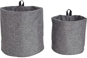 Bigso Box of Sweden 1004 Panier de Rangement Grand Modèle Polyester Gris 22 x 22 x 22 cm