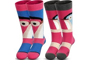 Ozaiic Merino Wolle Skisocken Kinder, Thermosocken Warme Wintersocken für Mädchen & Jungen, Dicke Sportsocken Kniestrümpfe Skistrümpfe zum Skifahren und Snowboarden