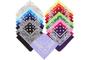 OXFORD NOVELTIES 6 Random Mixed Colours Unisex Paisley Bandanas & 1ST CLASS POSTAGE !