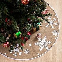 Bseical Grote ronde, gebreide kerstboomdeken 120 cm, kerstboomrok voor thuis en feest, rood