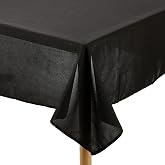 Soleil d'ocre, Alix Rectangular Stain Resistant Tablecloth, Polyester, Black, 140 x 240 cm