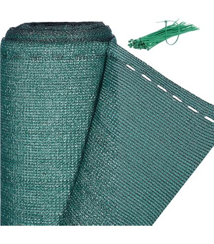 MQXYLF Rete Ombreggiante 5x15 Metri,Telo Telone Recinzioni Giardino,Anti-UV 50%-55%,Balconi Rete Ombra Privacy Frangivita Frangisole,per Terrazzo Balcone Giardino Piscina e Serre
