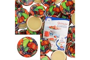 MamboCat TO82 Lot de 50 couvercles à visser pour bocaux, bord rond, convient pour la conservation et la conservation de 230 ml, 350 ml, 435 ml