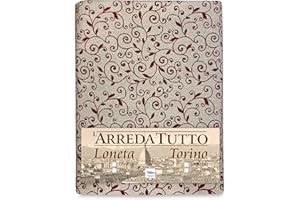 Tex family Telo ARREDO COPRITUTTO Gran Foulard COPRILETTO COPRIDIVANO Tessuto Dory ARABESCO Rosso - 1 Piazza