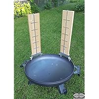 Flammlachsbretter aus Buche im 2er Set mit Halterungen aus Edelstahl