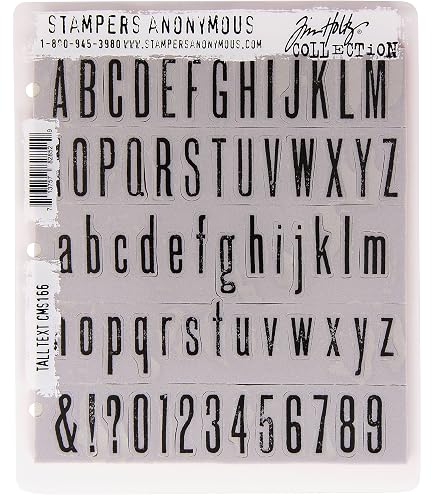 Set De Sellos Adhesivos Tim Holtz – Stampers Anonymous, 17.8 X 21.6 Cm, Ideal Para Scrapbooking Y Manualidades