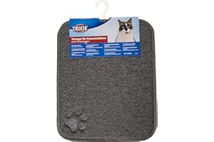 Trixie 40381 Vorleger für Katzentoiletten, PVC, 37 × 45 cm, anthrazit