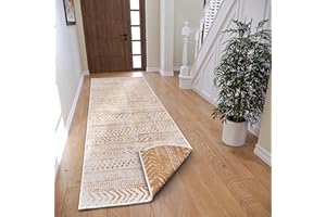 HANSE HOME NORTHRUGS Alfombra Reversible Biri para Interior y Exterior, Tejido Plano, diseño Bohemio, Certificado Öko-Tex, Resistente a la Intemperie y a los Rayos UV, para balcón, terraza, jardín, Ocre, 80 x