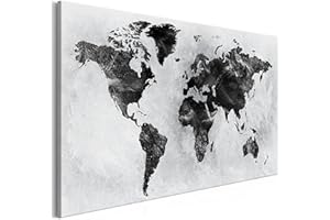 murando Quadro Acustico Mappamondo 1 pezzo schiuma acustica Quadri Moderni su Tela non Tessuta Stampa Protezione dai Rumori Fonoassorbente