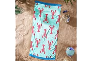 Catherine Lansfield Homar 76 x 160 cm bawełniany ręcznik plażowy czerwony