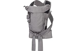 Hoppediz Bondolino - Marsupio Neonato 0-36 Mesi - Porta Bebè Ergonomico e Confortevole, London grigio