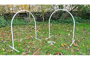 Wuzzmann Set 2 x NADAC Hoopers Bogen/VDH-KONFORM/Hoop/Hoops/Fun Hoopers Agility Bogen mit Ständer/PVC weiß/grau