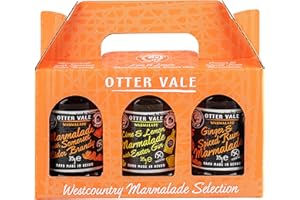 Otter Vale Marmalade Gift Pack, Three Great marmalades Each with a Generous Splash of Bo oze, Hand-Made in Devon, Gluten-Free, 3 x Glass Jars Total 945 g