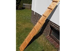 Jennys Tiershop 2 Metres! Cat Ladder / Cat Stairs with Connector for Balcony, Extra Wide with Large Brackets 21 cm Wide Douglas Fir
