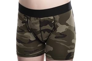 DRY & COOL Caleçon pour garçons pour incontinence diurne | Sous-vêtement lavable | Boxer de protection avec coussinets absorbants pour les fuites légères I Confort discret I Couleur: Army