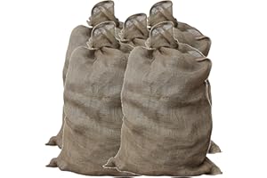 GardenMate 5x Jutesack Universal 105cm x 60cm - 50 kg Traglast - Ökologische Kartoffelsäcke aus 100% Jute - Strapazierfähig, Sackhüpfen, Kartoffelsack, Frostschutz, Nikolaussack - 4260313265510