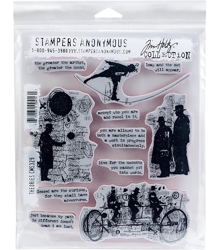 Buy Tim holtz de noël en mousse tampons, matière synthétique, noir, 27