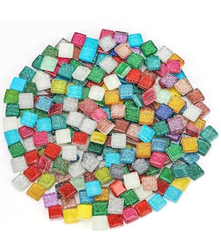 1 Kg Di Piastrelle Mosaico In Vetro 1x1 Cm – 1200 Pezzi Colorati Per Artigianato E Decorazioni Fai Da Te