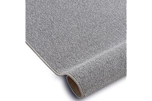 RUGSX Tappeto monocolore Eton per qualsiasi stanza, soggiorno, camera da letto, stanza dei bambini, tappeti, grigio argento, misure differenti, 250x350 cm