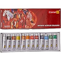 Camel Camlin Kokuyo Acrylic Color Box - 9ml Tubes, 12 Shades