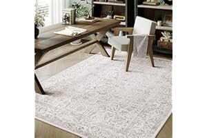 HUGEAR Vintage Tappeto Salotto Grigio Tappeti 90x150cm Soggiorno Antiscivolo Lavabile in Lavatrice Tapette Camera da Letto Sala Ufficio Bambina Bambino Pelo Corto Grande Carpet