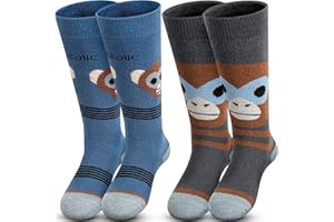Ozaiic Merino Wolle Skisocken Kinder, Thermosocken Warme Wintersocken für Mädchen & Jungen, Dicke Sportsocken Kniestrümpfe Skistrümpfe zum Skifahren und Snowboarden