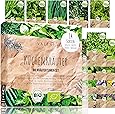 BIO Kräuter Samen Set - 14 Sorten Kräutersamen aus biologischem Anbau, samenfestes Bio Saatgut, Küchenkräuter Set für Küche, Balkon und Garten, 14er Pflanzen Samen Set
