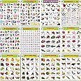 Tamil & English Wall Charts (12 Charts ) Back to Back | 37 x 48 cm - Kids Wall Picture Chart | Tamil Alphabets, English Alphabets, Numbers