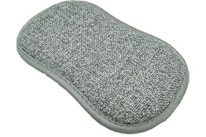 KOOK TIME Set de 6 Estropajo Cocina mágicos | Estropajo ecológico Reutilizable para Ahorrar jabón lavavajillas | para Fregar y Limpiar sin rallar, Medidas 16x9x1.5 cm. Color: Gris