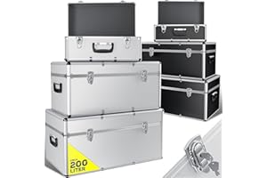 Masko® Zestaw 3 pudełek aluminiowych | skrzynka aluminiowa | walizka na narzędzia | skrzynka na narzędzia | skrzynka transportowa | skrzynka na narzędzia | skrzynka do przechowywania narzędzi |