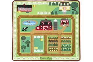 Melissa & Doug lekmatta (100 x 90 centimeter) – bondgård med traktor och djur (6 delar)