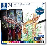 STAEDTLER -149C ST Color Super Soft, Multicolor, 1 Metal Box with 24 Pencils (149C M24)