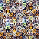 Mexicaanse Keramische Tegels - Decoratieve Mozaïektegels Voor Badkamer Keuken Woonkamer 120 Stuks 5x5 Cm Keramiek