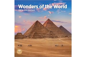 BRIGHT DAY CALENDARS 2024 Wonders of the World Monthly Wall Calendar by Bright Day, 12 x 12 Inch Beautiful Landscape Photography Gift