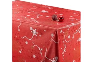 KP HOME Grandi Tovaglia Natale Plastificata Oro Natalizia Fiocchi di Neve Tovaglia Plastificata Rettangolare 300x140 Tovaglia Plastica Tovaglia PVC Impermeabile 140x300 Tovaglia Incerata Lavabile