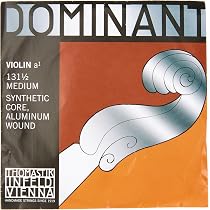 Cordes Pour Violon Thomastik-Infeld Dominant 1/4 - Nylon Noyau, Son Doux Et Stable - Corde Ré Alu. 132