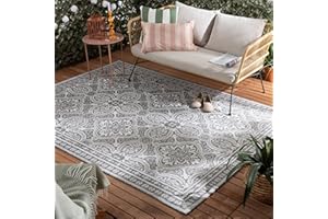 ‎FRAAI | HOME & LIVING FRAAI | Home & Living In- & Outdoor Teppich - Summer Oriental Grau - Wetterfest - Polypropylen - Flachgewebe - Balkon, Garten/Terrasse - Terrasse - Rug