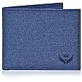 LORENZ Men's PU Leather Wallet | Blue Slim Bi-Fold Wallet for Men with Coin Pocket, Card Slots & Currency Compartments | Stylish Gents Wallet | Wallet for Men Under 500 (NO Leather) | WL-59