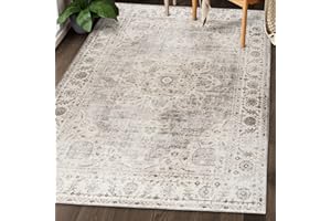 REALIFE RUGS ReaLife Tappeto Lavabile in Lavatrice - Realizzato con Fibre riciclate di Alta qualita - Medallion - Beige Ivory, 90 x 150 cm