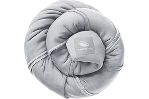 manduca Sling - Fasciatoio Neonato - Marsupio Elastico e per neonati dalla nascita fino a 15 kg - Puro cotone biologico - Certificato GOTS,Light Grey